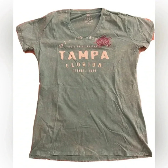 Women’s EMJ Sportswear Tampa Florida V Neck T Shirt Size XXL - Picture 1 of 4